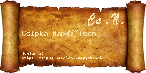 Csipka Napóleon névjegykártya